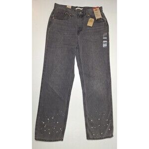 Levi's Gray Denim Paint Splatter Low Pro Straight Jean Women's 30 (31x31) NWT